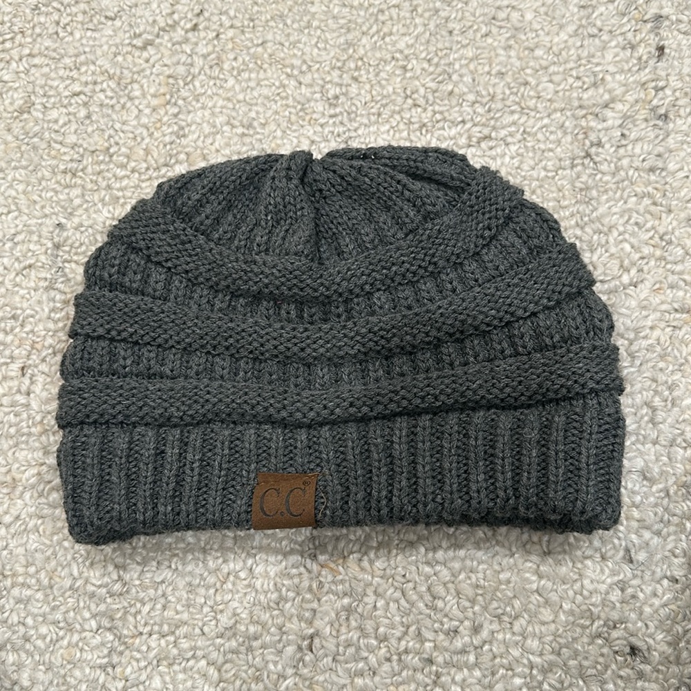 Gray winter hat